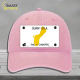 Guam State Novelty License Plate Hat Unconstructed Cotton / Pink