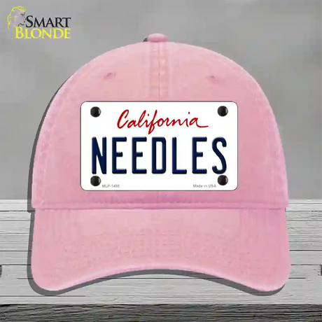 Needles California Novelty License Plate Hat Unconstructed Cotton / Pink