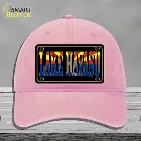 Lake Havasu Arizona Flag Novelty License Plate Hat Unconstructed Cotton / Pink