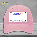 Alberta Novelty License Plate Hat Unconstructed Cotton / Pink