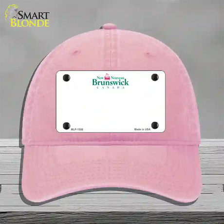 New Brunswick Novelty License Plate Hat Unconstructed Cotton / Pink