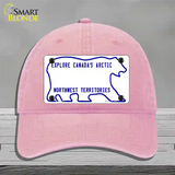 Northwest Territories Novelty License Plate Hat Unconstructed Cotton / Pink