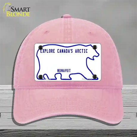 Nunavut Novelty License Plate Hat Unconstructed Cotton / Pink