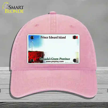 Prince Edward Island Novelty License Plate Hat Unconstructed Cotton / Pink