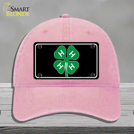 4-H Novelty License Plate Hat Unconstructed Cotton / Pink