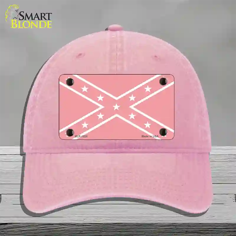 Pink Rebel Novelty License Plate Hat Unconstructed Cotton / Pink