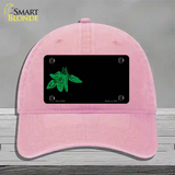 Green Chili Offset Novelty License Plate Hat Unconstructed Cotton / Pink