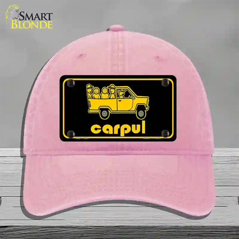 Carpul Novelty License Plate Hat Unconstructed Cotton / Pink