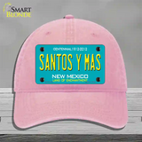 New Mexico Santos Y Mas Novelty License Plate Hat Unconstructed Cotton / Pink