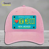 I Love New Mexico Novelty License Plate Hat Unconstructed Cotton / Pink