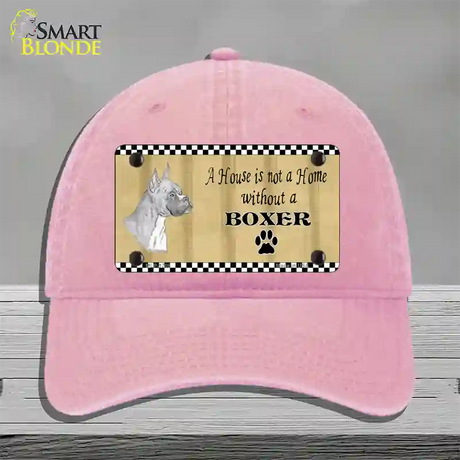 Pencil Sketch Boxer Novelty License Plate Hat Unconstructed Cotton / Pink