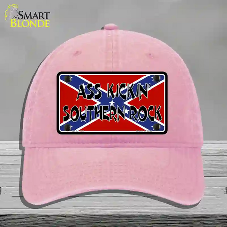 Southern Rock Confederate Flag Novelty License Plate Hat Unconstructed Cotton / Pink