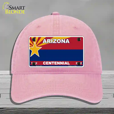 Arizona State Blank Novelty License Plate Hat Unconstructed Cotton / Pink / Arizona Centennial (1801):https | Clean | Yes