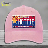 Arizona Centennial Hottie Novelty License Plate Hat Unconstructed Cotton / Pink