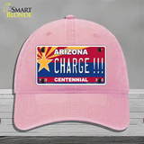 Arizona Centennial Charge Novelty License Plate Hat Unconstructed Cotton / Pink