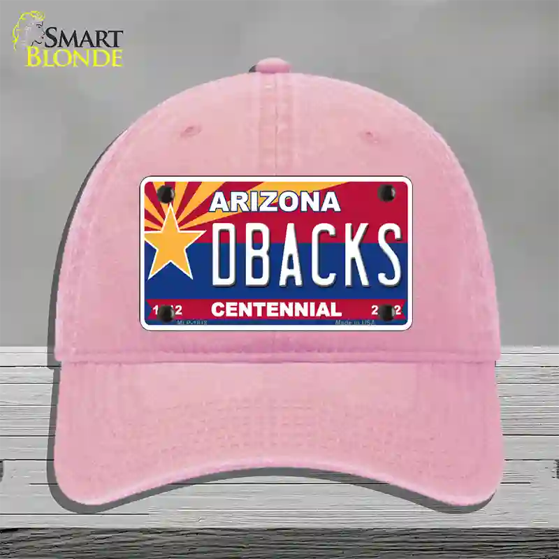 Arizona Centennial Dbacks Novelty License Plate Hat Unconstructed Cotton / Pink