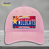 Arizona Centennial Wildcats Novelty License Plate Hat Unconstructed Cotton / Pink