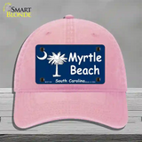 Myrtle Beach Novelty License Plate Hat Unconstructed Cotton / Pink