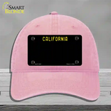 California Black State Novelty License Plate Hat Unconstructed Cotton / Pink