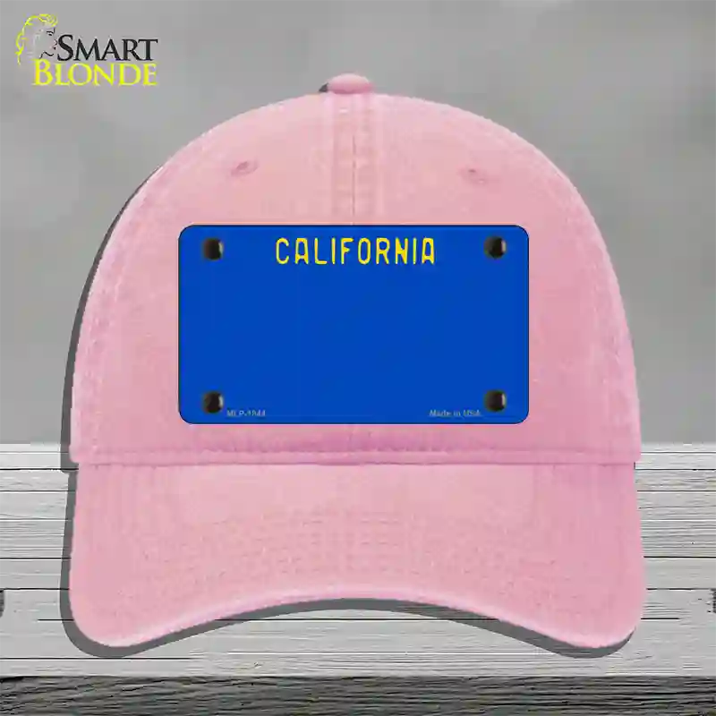 California Blue State Novelty License Plate Hat Unconstructed Cotton / Pink