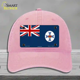 Queensland Flag Novelty License Plate Hat Unconstructed Cotton / Pink