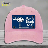 Myrtle Beach Golf Novelty License Plate Hat Unconstructed Cotton / Pink