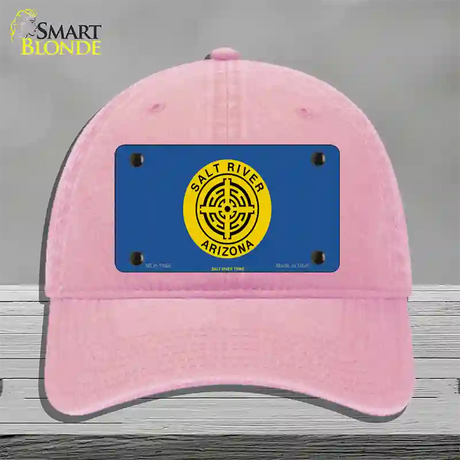 Salt River Tribe Flag Novelty License Plate Hat Unconstructed Cotton / Pink