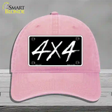 4x4 Novelty License Plate Hat Unconstructed Cotton / Pink