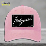 Fuelinjected Novelty License Plate Hat Unconstructed Cotton / Pink