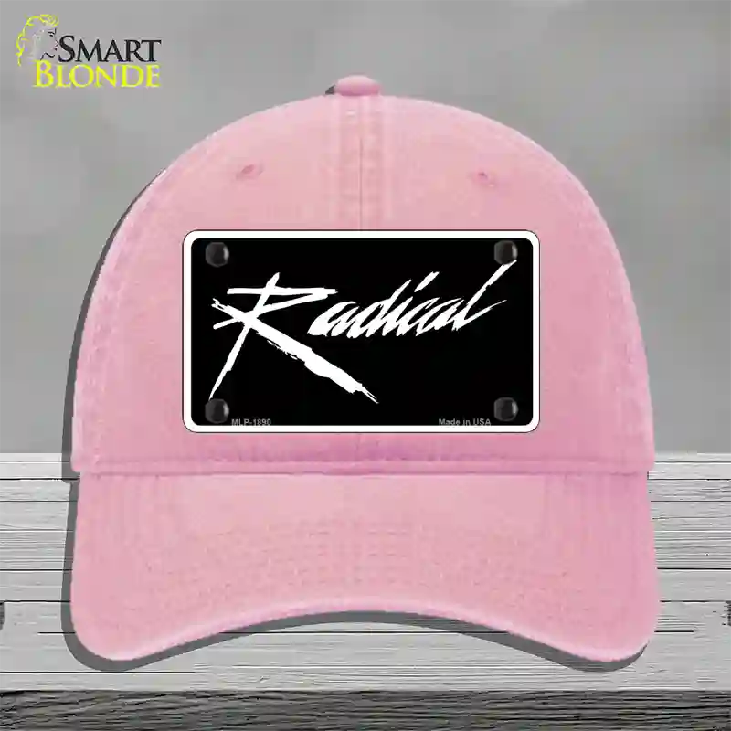 Radical Novelty License Plate Hat Unconstructed Cotton / Pink