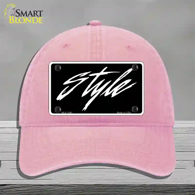 Style Novelty License Plate Hat Unconstructed Cotton / Pink