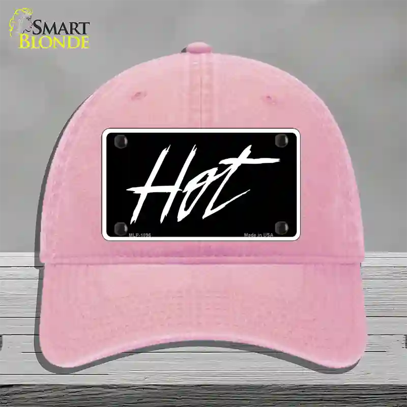 Hot Novelty License Plate Hat Unconstructed Cotton / Pink