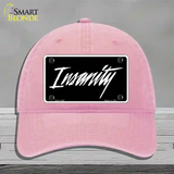 Insanity Novelty License Plate Hat Unconstructed Cotton / Pink