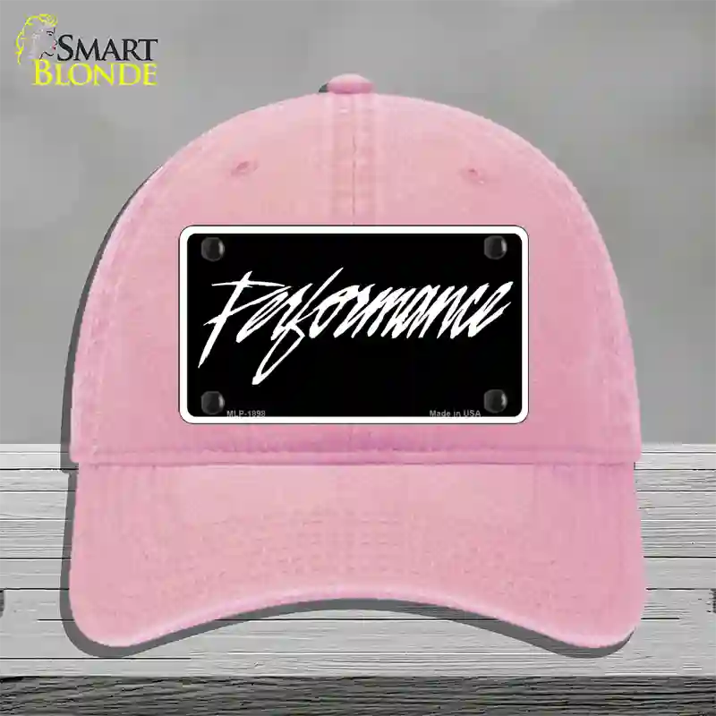 Performance Novelty License Plate Hat Unconstructed Cotton / Pink