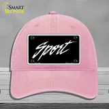 Sport Novelty License Plate Hat Unconstructed Cotton / Pink