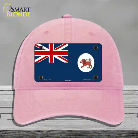 Tasmania Flag Novelty License Plate Hat Unconstructed Cotton / Pink