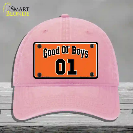 Good Ol Boys Novelty License Plate Hat Unconstructed Cotton / Pink