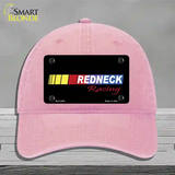 Redneck Racing Novelty License Plate Hat Unconstructed Cotton / Pink