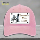 Country Till I Die Novelty License Plate Hat Unconstructed Cotton / Pink