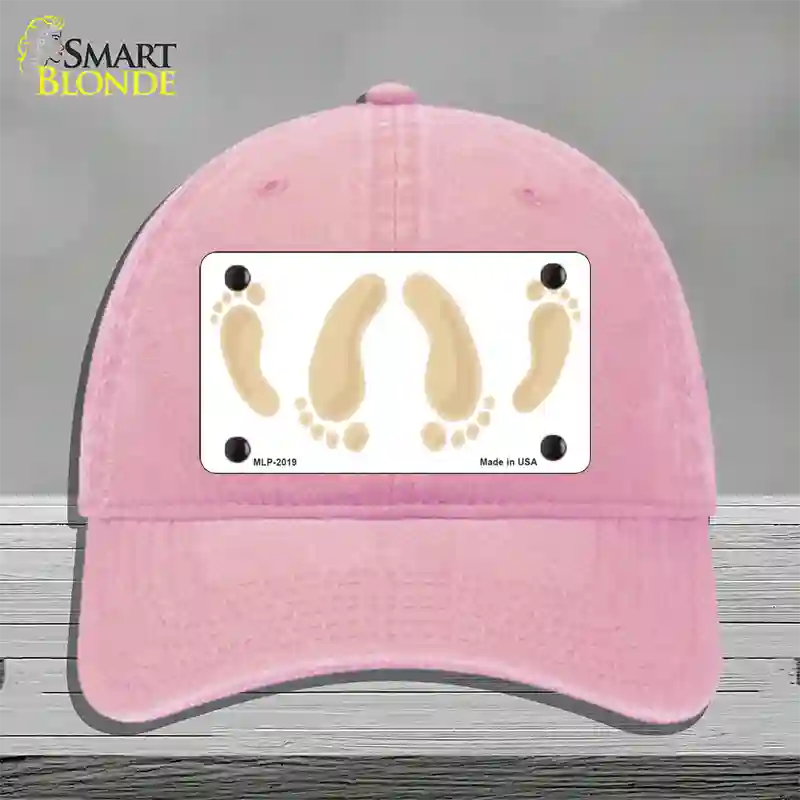 Happy Feet Novelty License Plate Hat Unconstructed Cotton / Pink