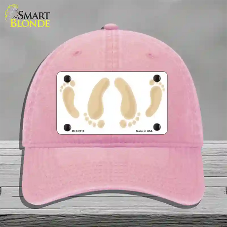 Happy Feet Novelty License Plate Hat Unconstructed Cotton / Pink