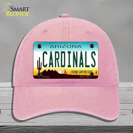 Cardinals Arizona State Novelty License Plate Hat Unconstructed Cotton / Pink