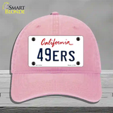 49ERS California State Novelty License Plate Hat Unconstructed Cotton / Pink