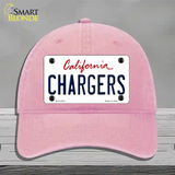 Chargers California State Novelty License Plate Hat Unconstructed Cotton / Pink