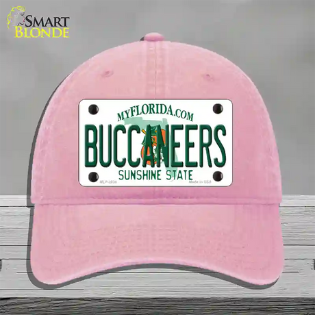 Buccaneers Florida State Novelty License Plate Hat Unconstructed Cotton / Pink