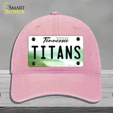 Titans Tennessee State Novelty License Plate Hat Unconstructed Cotton / Pink