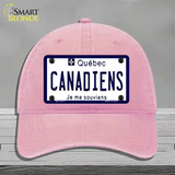 Canadiens Quebec Canada Province Novelty License Plate Hat Unconstructed Cotton / Pink