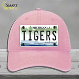 Tigers Michigan State Novelty License Plate Hat Unconstructed Cotton / Pink