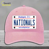 Nationals Washington DC State Novelty License Plate Hat Unconstructed Cotton / Pink