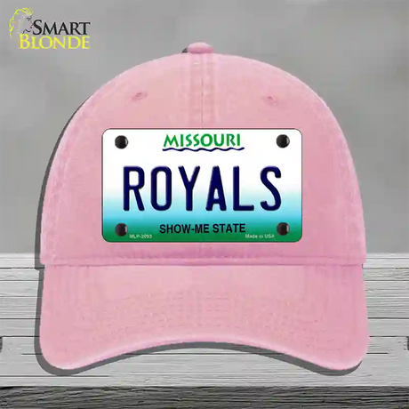 Royals Missouri State Novelty License Plate Hat Unconstructed Cotton / Pink